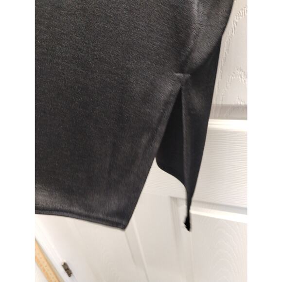 Kathie Lee Plus Size 22/24W Black Open Front Slinky Travel Packable Cardigan - Picture 3 of 5